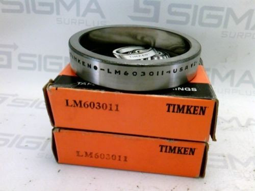 New! Timken LM603011 Tapered Roller Bearing Cup (Lot of 2)