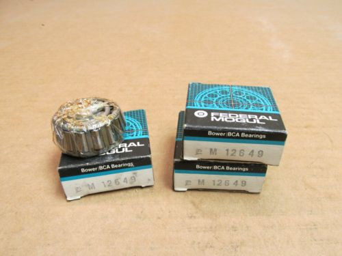 3 NEW BOWER BCA M12649 TAPERED ROLLER BEARINGM 12649 LOT OF 3