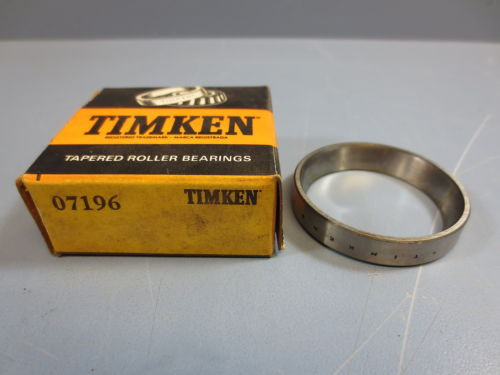 1 Nib Timken 07196 Tapered Roller Bearing Cup OD 1 31/32" Width 3/8" New!!