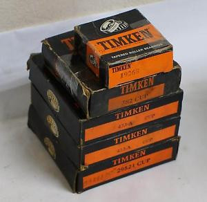 LOT OF 5 TIMKEN TAPERED ROLLER BEARINGS 19268, 382, 453-A, 29521 CUP !!!    F405