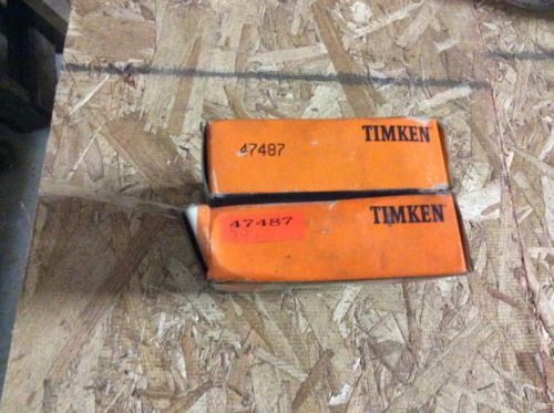 2-Timken tapered roller bearing,  NOS, #47487, free shipping to lower 48