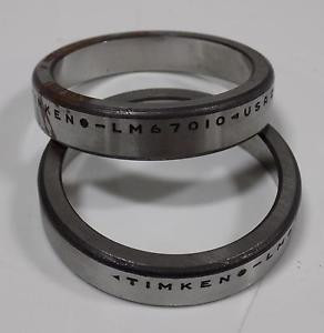 TIMKEN TAPERED ROLLER BEARING CUP LM67010 LOT OF 2