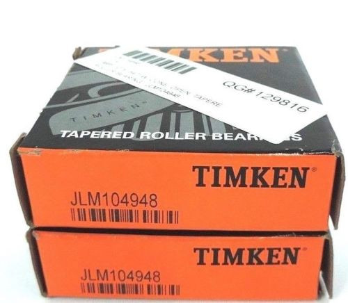 LOT OF 2 NIB TIMKEN JLM104948 BEARING TAPERED ROLLER INNER CONE 1.9685X.847INCH