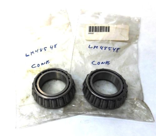 RBI ROLLER BEARING LM48548, SINGLE ROW TAPERED, 1.3125" ID, 2.71" OD, LOT OF 2