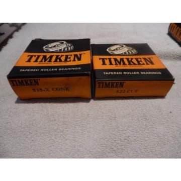 Timken 525X Tapered Roller Bearing with 522 Cup  NIB