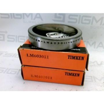 New! Timken LM603011 Tapered Roller Bearing Cup (Lot of 2)