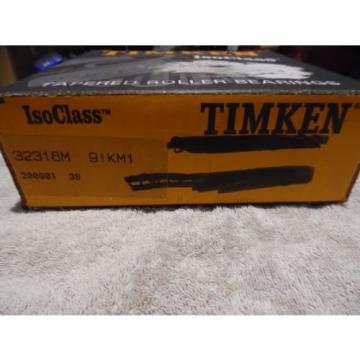 Timken 32316M Tapered Roller Bearing 80mm  x 170mm X 61mm  Cone Width 58mm NIB