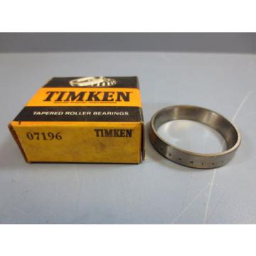 1 Nib Timken 07196 Tapered Roller Bearing Cup OD 1 31/32&#034; Width 3/8&#034; New!!