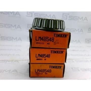 Timken LM48548 Tapered Roller Bearing Cone New (Lot of 3)