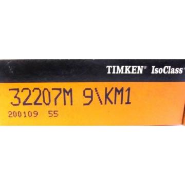 TIMKEN TAPERED ROLLER W/ OUTER RACE BEARING 32207M 9\KM1, 3/4&#034; W, 1 3/8&#034; OD