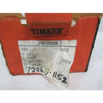 TIMKEN MATCHED TAPERED ROLLER BEARING ASSEMBLY 2-581/1-5270/1-X1S-581-90315