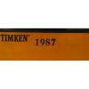 TIMKEN TAPERED ROLLER BEARING 1987, USA, 1.0620&#034; BORE, 0.7620&#034; WIDTH