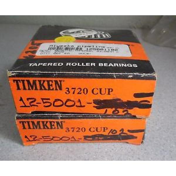 2 NEW Timken 3720 Tapered Roller Bearings - Roller Cup - TWO NEW! Same Day Ship #1 image