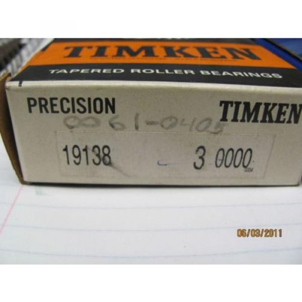 Timken 19138 Class 3 Precision Tapered Roller Bearing #3 image