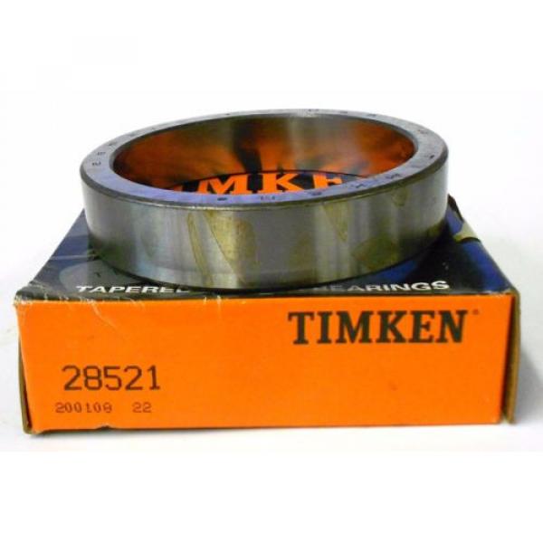 TIMKEN TAPERED ROLLER BEARING OUTER RACE CUP, 28521, 3 5/8&#034; OD #1 image