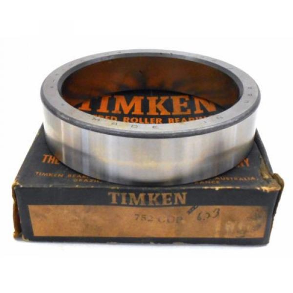 TIMKEN TAPERED ROLLER BEARINGS 752 CUP, 6.3750&#034; OD, SINGLE CUP, CHROME STEEL #1 image