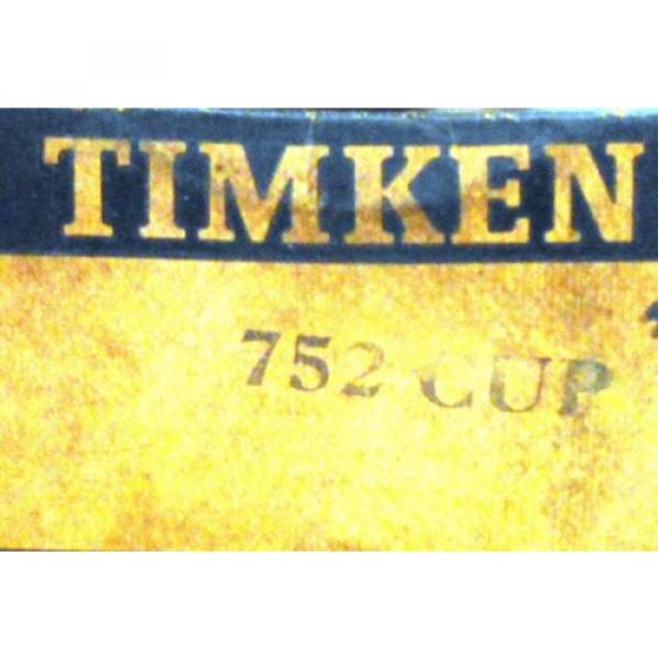 TIMKEN TAPERED ROLLER BEARINGS 752 CUP, 6.3750&#034; OD, SINGLE CUP, CHROME STEEL #2 image