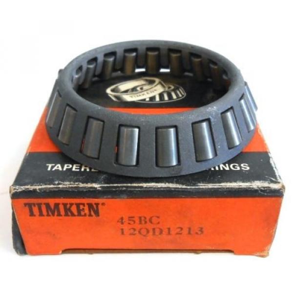 TIMKEN TAPERED ROLLER BEARING, 45BC CAGE, 2.2232&#034; BORE, 45-BC, 12QD1213 #1 image