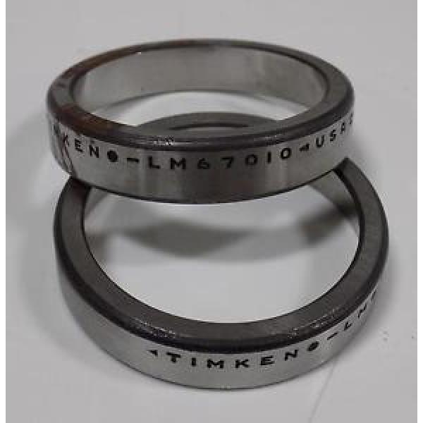 TIMKEN TAPERED ROLLER BEARING CUP LM67010 LOT OF 2 #1 image