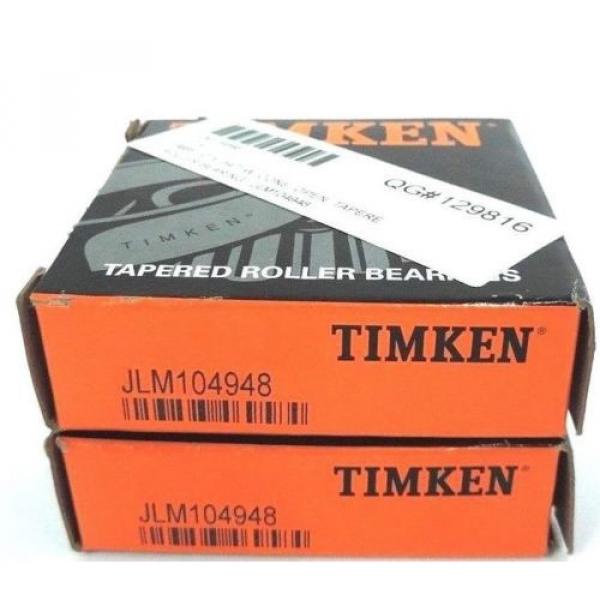 LOT OF 2 NIB TIMKEN JLM104948 BEARING TAPERED ROLLER INNER CONE 1.9685X.847INCH #1 image